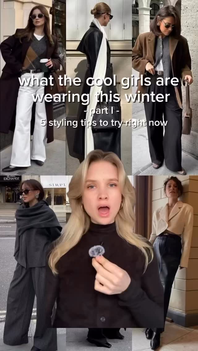 Why do some girls look so effortlessly cool in winter — cosy, warm, polished… want to be that girl?
@fee.fits gives you tips
Tips — Part 1, where I break down the exact formulas that make winter outfits look chic, modern, and intentional. These are the winter styling strategies you can start using today with pieces you already own.
✨ 1. Cosy outfit + fancy shoes
It’s the contrast that makes this look work every time. Pair your warm knits, comfy trousers or jeans with a sleek pointed boot, a pretty flat, or a heeled ankle boot. Add thick socks or sleek tights for warmth — practical and stylish.
✨ 2. Mixing brown + grey
If you already have a closet full of greys and browns from the last seasons (don’t we all?) — bring them back to life by mixing them together. Add texture for extra depth: grey knits with brown suede, wool with leather… so simple, so chic.
✨ 3. Floor-length coats
If you’ve been following me, you already know: I’m obsessed.
A long, beautifully structured wool coat that almost grazes the floor instantly makes any outfit look intentional — even if you’re wearing sweats underneath. With coats like this, the coat is the outfit.
✨ 4. Big, dramatic scarves over coats
Cool girls don’t treat scarves as an afterthought — they are the outfit.
Wrap an oversized scarf around your shoulders like a cape. Go tonal for a quiet luxe moment, or add a pop of colour (cream, red, soft pastels) to lift a simple look.
✨ 5. Cropped blazers
If oversized blazers drown you or you want more waist definition, this is the trend to try.
A cropped blazer instantly shapes your silhouette and looks amazing with jeans, trousers, or skirts. Wear it buttoned as a top or layered over a simple tee.
These winter styling tips make your outfits warmer, chicer and more effortless — without needing to buy a new wardrobe.
Save this for later and follow @fee.fits for Part 2 and more structured style strategies.
#winteroutfits #coolgirloutfits #chicwinterstyle #minimalchic #effortlessstyle #fallwinterfashion #simpleoutfits #winterfashiontips #howtostyle