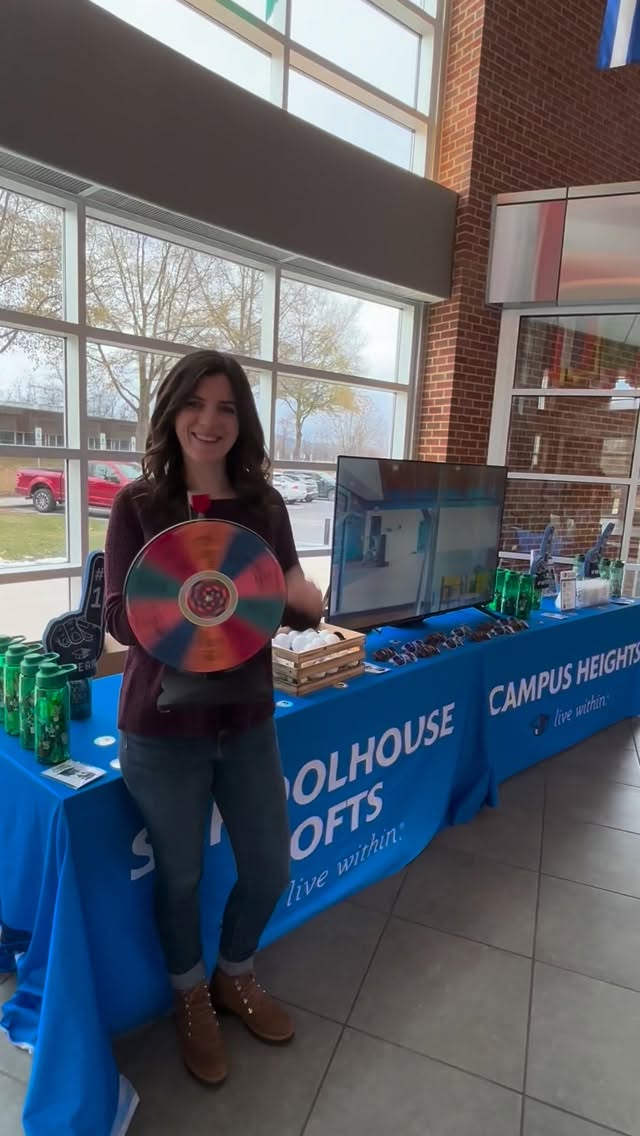Lunch break just got a whole lot better! 🏆☺️ We’re tabling in the Olmstead Atrium until 1:30. Stop by and fuel up on knowledge (and fun prizes)! ✨