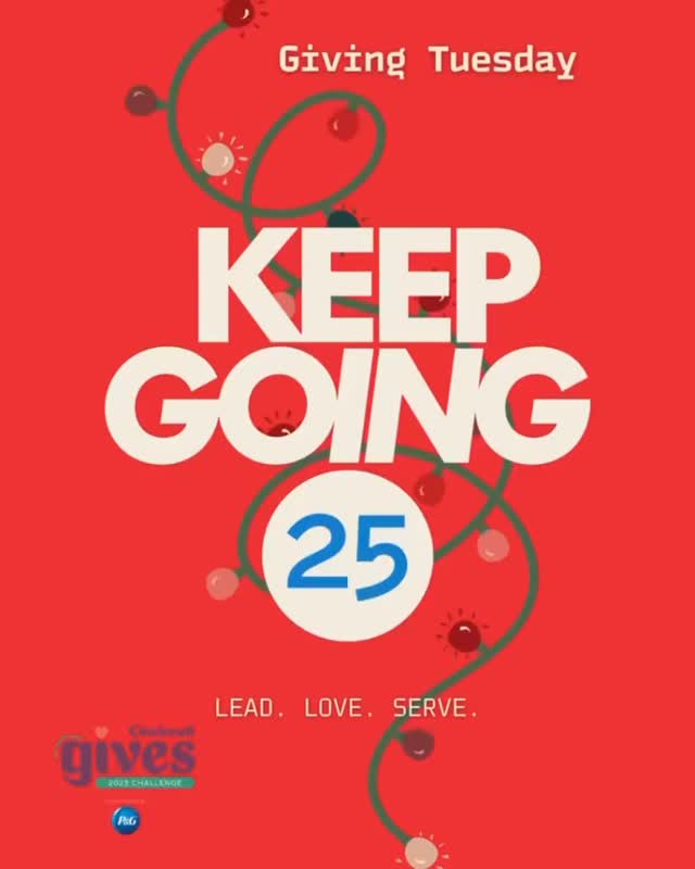 KEEPGOING 25 was founded in memory of Michael Currin, whose belief in the power of small acts of kindness inspires everything we do. During Cincinnati Gives, we’re celebrating the many ways your generosity empowers youth and young adults to LEAD with compassion, LOVE others and SERVE their communities.
Help us reach our $10,000 goal by donating to our Cincinnati Gives page this Giving Tuesday!
The Cincinnati Give Challenge ends 12/11 at 5PM.
💻 Visit keepgoing25.org to donate today. Any amount is greatly appreciated 🫶