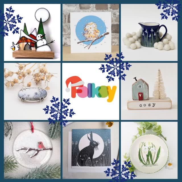 It's Folksy Friday so today I'm sharing some beautiful wintery pieces that can be bought on Folksy. Each one is handmade in the UK and perfect for gifting.
Makers clockwise from top left are:
@violet_flame_glass_art
@daisywings2
@hannahberridgestudio
@thimbleville
@dowlerdesignsstudio
@carrielyallprintmaker
@blueberryglass
@thistledownwishes
#12daysoffolksy @folksyhq
