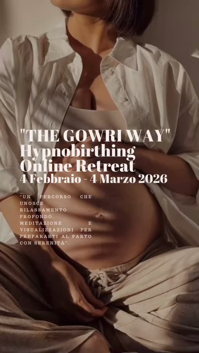 🤰🧘🏼♀️🌱“Il parto come incontro sacro” – Hypnobirth Online Retreat “The Gowri Way”
04 Febbraio -04 Marzo 2026
✨“Ogni nascita è un incontro sacro… un viaggio di fiducia, respiro e amore.”
Con il metodo Hypnobirth “The Gowri Way” impari a rilassare profondamente il corpo,
ad affidarti alla saggezza della vita che nasce.
Un approccio dolce e scientifico,
sviluppato dalla Dott.ssa Gowri Motha, ginecologa e ostetrica riconosciuta a livello internazionale, e sperimentato da migliaia di madri in tutto il mondo.
🌱Nel corso Hypnobirth “The Gowri Way” ti accompagno a vivere la nascita con calma, fiducia e presenza.
✨ Scopri il corso Hypnobirth “The Gowri Way” – www.gentlebirthyoga.com/hypnobirthing
#gentlebirthyoga #hypnobirthing #gentlebirthmethod #partogentile #maternitàconsapevole #hypnobirthingitalia
#preparazionealparto