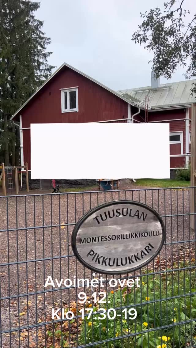 Nyt Pikkulukkariin pääsee tutustumaan matalalla kynnyksellä, sillä pidämme ensi viikon tiistaina 9.12. klo 17:30-19 ovet avoimena kaikille halukkaille. 😊
Esittelemme esiopetustamme ja toimintaamme yleisesti. Lisäksi tarjolla on glögiä ja lapsille askartelupaja. 🎨
Tervetuloa tutustumaan Pikkulukkarin idylliseen ympäristöön ja osaavaan henkilökuntaan. ❣️
#pikkulukkari #montessori #varhaiskasvatus #montessoripäiväkoti #montessorieskari #montessorileikkikoulu #varhaiskasvatus #tuusula #tuusulanvarhaiskasvatus #esiopetus #esikoulu #tuusulanesiopetus #eskari