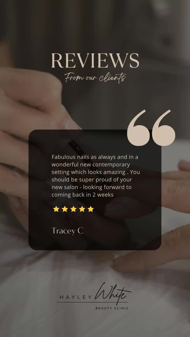 Thank you for the review Tracey ☺️ We’re glad you love the new salon, we love it too ❤️
We couldn’t do it without the support of all our wonderful customers, so thank you all xx
#hayleywhitebeautyclinic #lavenham #customerappreciation❤️ #bestclients