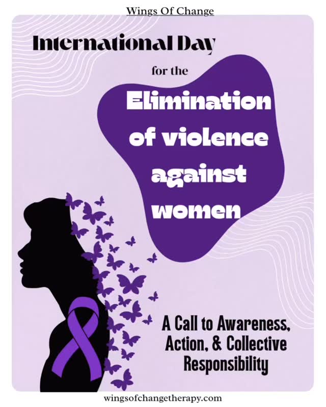 Today marks the International Day for the Elimination of Violence Against Women — a reminder that every woman deserves safety, respect, and a life free from fear.
1 in 3 women worldwide experience violence in their lifetime, yet so many suffer in silence due to shame, stigma, or lack of support.
At Wings of Change Therapy, we stand with survivors and are committed to providing trauma-informed, culturally aware care for those navigating abuse, healing, and recovery.
You are not alone. You are not to blame. Support is available.
📞 (760) 587-3075
🌐 Dakota@wingsofchangetherapy.com
National DV Hotline: 1-800-799-SAFE
Crisis Lifeline: 988
#EndViolenceAgainstWomen
#breakthesilence
#supportsurvivors