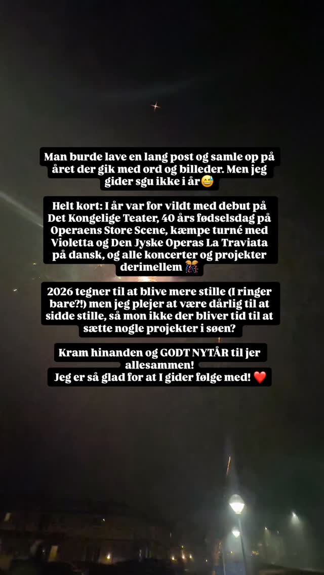 English summarize: 2025 was wild. 2026 is seemingly more quiet (my phone and calendar is open, so feel free to book me?!) but I’m not good at sitting still for long, so I’ll probably start a few projects. Here’s to 2026! Thank you for being here! I’m so grateful for all of you! 🎊🥳