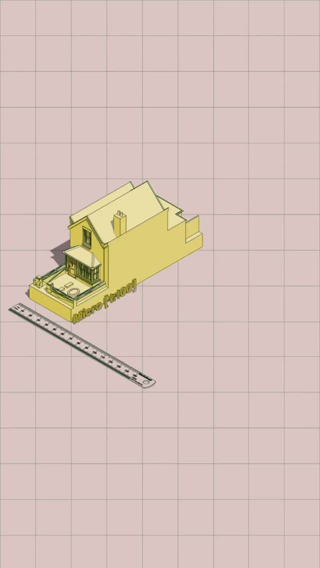 How do we choose the best scale for your home? Here’s our Micro scale (1:100) — perfect for smaller homes, letting us capture every glorious little detail 💚 #3dprinting #zoomin #smallhouse