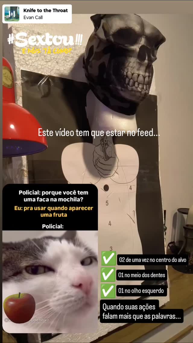 Sempre quando me lembro das palavras do meu amigo milionário @betobonfatti , que disse que nunca havia conhecido um atirador de facas pessoalmente eu me divirto! 😉🔪