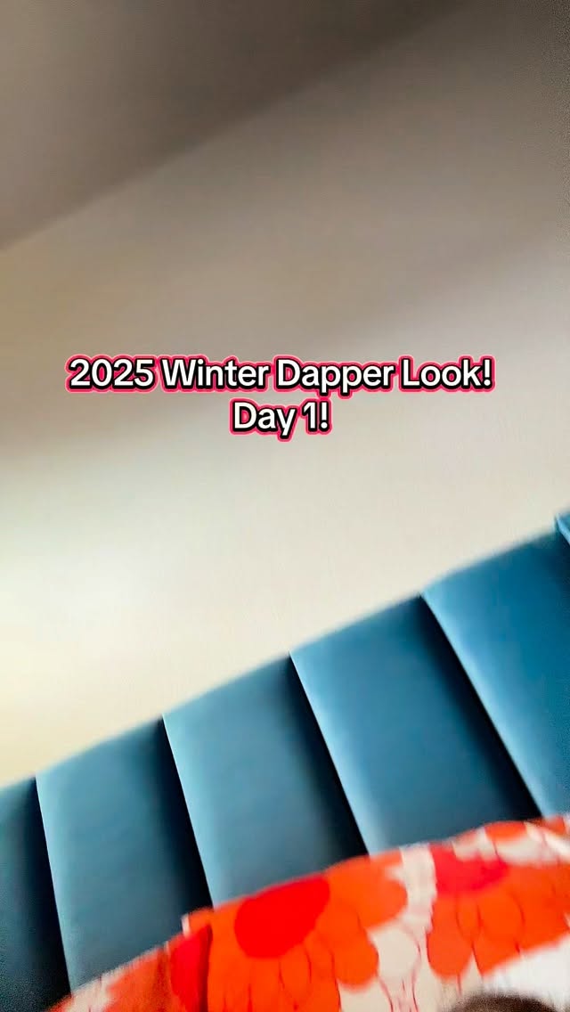 I love the song Christmas Wrapping! I thought it was a great fit to getting ready for dapper day this morning. What do you think? Happy Dapper Day, and get ready for day 2! ⭐️✨🎄#dapperday #getreadywithme #transition #thedapperdanielle #christmaswrapping