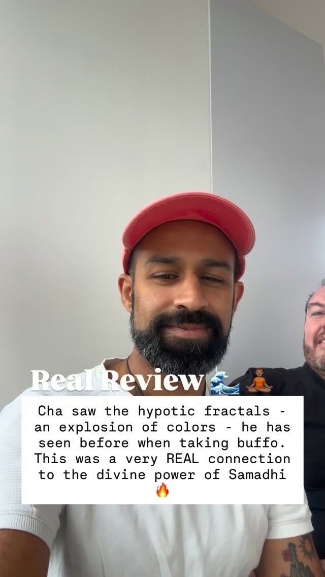 REAL REVIEW 📝 - Cha is native to #cdmx and #zipolite 🌴, where he has taken #psychedelics such as buffo 🐸. On this epic journey using ancient #yoga #tantra and #breathwork techniques Cha experience the same connection to the divine power 🔥, without drugs!!