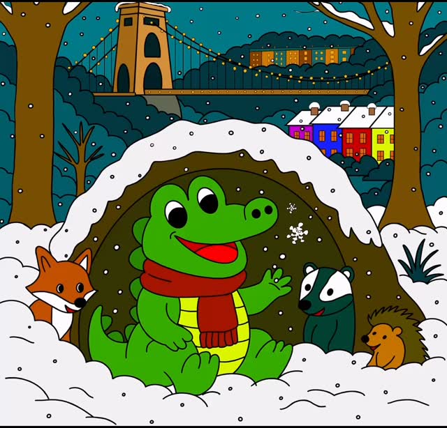 There are still a few Bristol Crocodile winter cards available on the Bristol Crocodile website: www.thebristolcrocodile.co.uk
But hurry, they’re selling out fast!
#TheBristolCrocodile
#BristolIllustration
#BristolArtist
#BristolMade
#ChildrensIllustration
#GreetingCards
#WinterCards
#SnowyScenes
#IndependentBusiness
#ShopSmall
#SupportLocal
#IllustrationArt
#UKIllustrators