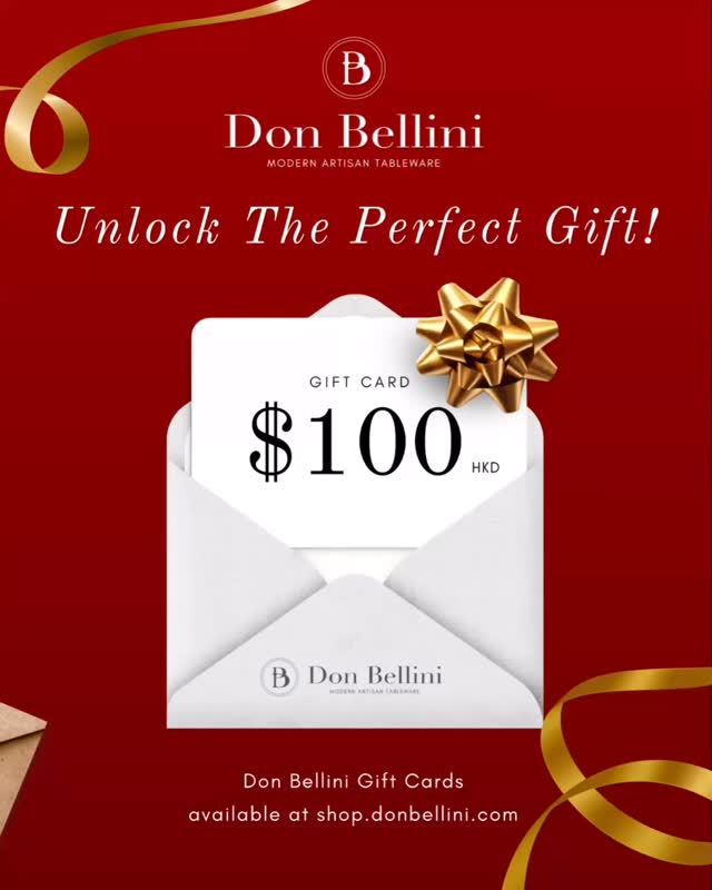 The gift of choice is here—just in time! 🎁✨
Introducing our new Don Bellini Gift Cards, now available on our website. It’s the perfect present for the host, the foodie, or the one who deserves a beautiful table. Let them pick their favorite piece this holiday season!
#donbellini #giftcard #tableware #christmas #onlineshop #HongKong #giftset #porcelain #ceramics #plates #bowls