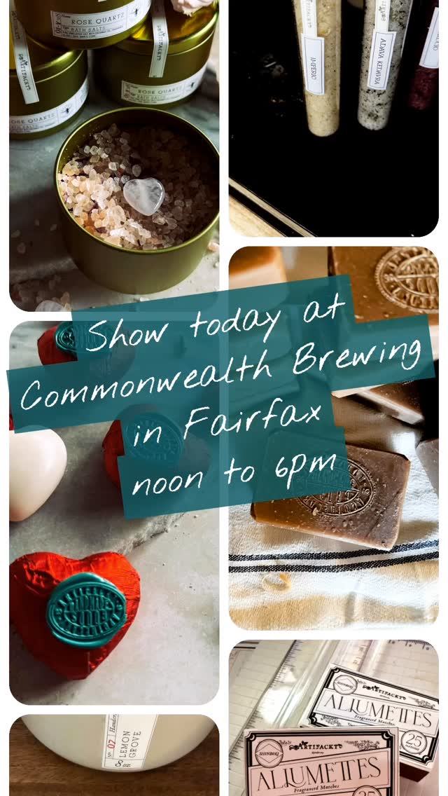 Show Alert: Join us today @commonwealthbrewco_ffx holiday market! Grab a beer, have a snack, and come see our new products. See you there.#artifacktapothecary #holidaycrafts #handcrafting #buonnatale #holiday2025 #wishlist✔️ #incenseburner #fragrancelovers #homegoodsaddict #candlemagick #handmadegoods #folkartist #whattodoinvirginia