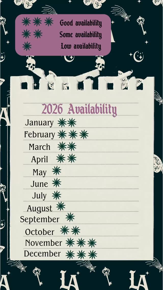 Just a quick glance at my availability for 2026, May to September is VERY busy but I have room for a few more. If your date is in that time frame, please get in touch sooner rather than later! Looking forward to lots of travel, lots of special moments and new songs to learn in the new year 🤟🏻 #2026wedding #engaged #weddingsinger #yorkshirewedding #weddingmusician #altweddingsinger #weddingentertainment #yorkshiresinger #pianovocals #altwedding #weddingmusic #guitarvocals #acousticwedding #acousticweddingsinger