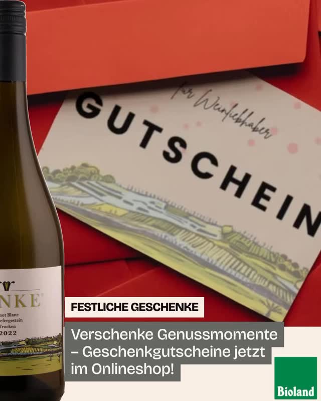 Manche Geschenke trinkt man nicht einfach – man erlebt sie.
✨ Verschenke Genussmomente mit unseren Gutscheinen aus dem Onlineshop.
Für Weinliebhaber. Für besondere Anlässe. Für echte Freude.
👉 Jetzt entdecken
#GenussVerschenken #WeingutRinke #Gutschein #Weinliebe #BiolandWein