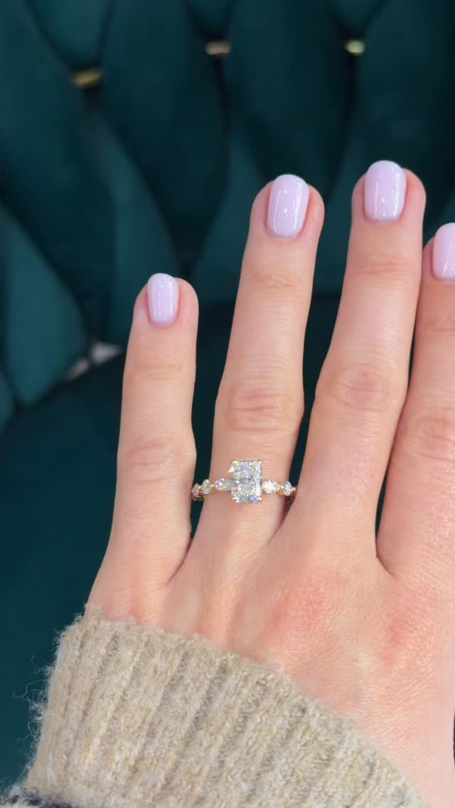 These “bubble” rings are the perfect combination of playful and brilliance. A true masterpiece perfect for the bride-to-be.