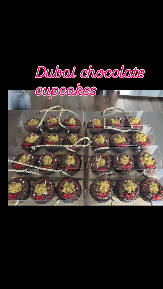 #dubaichocolate #dubaichocolatecupcakes