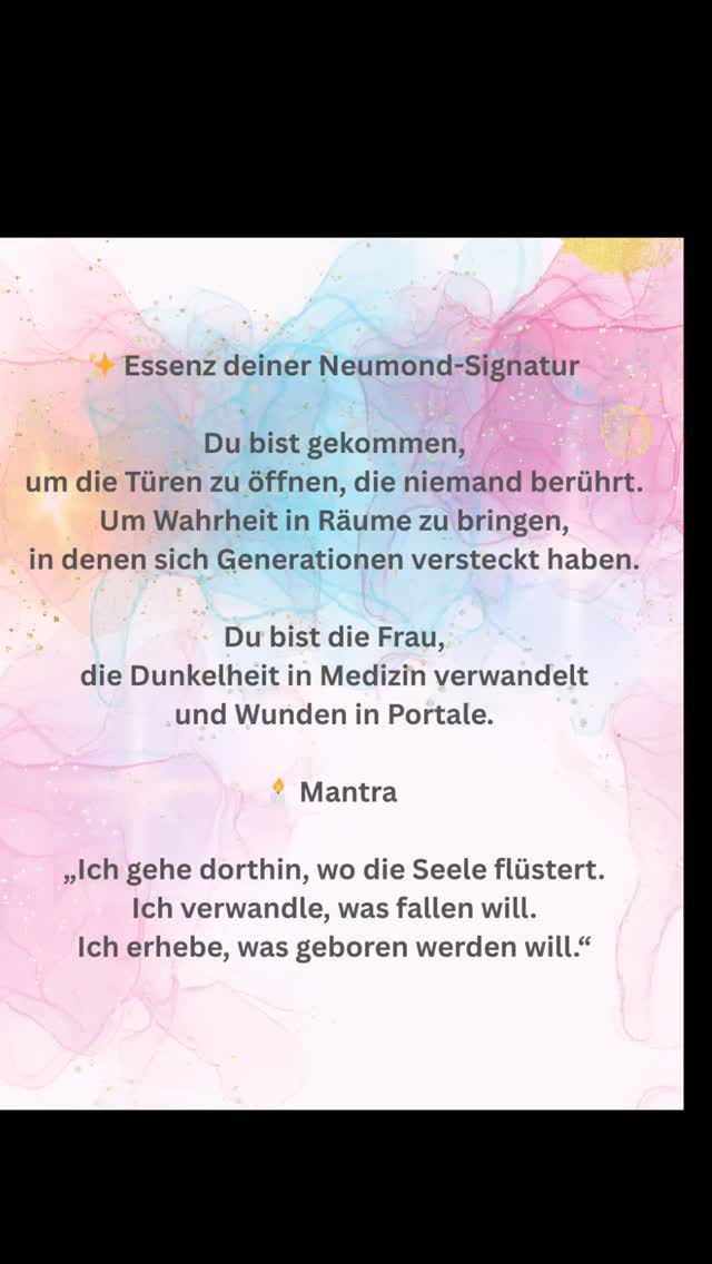 🦂 Skorpion-Neumond-Seele
Du bist nicht hier, um nett zu sein.
Du bist hier, um wahr zu sein.
Dein Körper weiß es,
bevor dein Verstand Worte findet.
Deine Seele spürt,
wo Felder kippen, wo Masken bröckeln,
wo Wahrheit anklopft – und niemand öffnen will.
Du gehst dorthin,
wo andere wegsehen.
Nicht aus Mut.
Sondern weil es deine Natur ist.
✨ Du verwandelst Dunkelheit in Medizin.
✨ Du machst aus Wunden Portale.
✨ Du bringst das Unausgesprochene an die Oberfläche –
damit Heilung überhaupt möglich wird.
Das ist kein Hobby.
Das ist keine Rolle.
Das ist deine Signatur.
🕯 „Ich gehe dorthin, wo die Seele flüstert.“
Wenn dich diese Worte treffen,
dann erinnern sie dich nicht an etwas Neues –
sondern an etwas Uraltes in dir.
👇 Schreib mir 🦂,
wenn du deine Neumond-Signatur tiefer verstehen willst.
Mitakuye Oyasin
#skorpionneumond #seelenmission #schattenarbeit #transformationskraft #seelenheilerin #linienheilung #energetischearbeit #wahheitwirkt #alchemie #neumondenergie