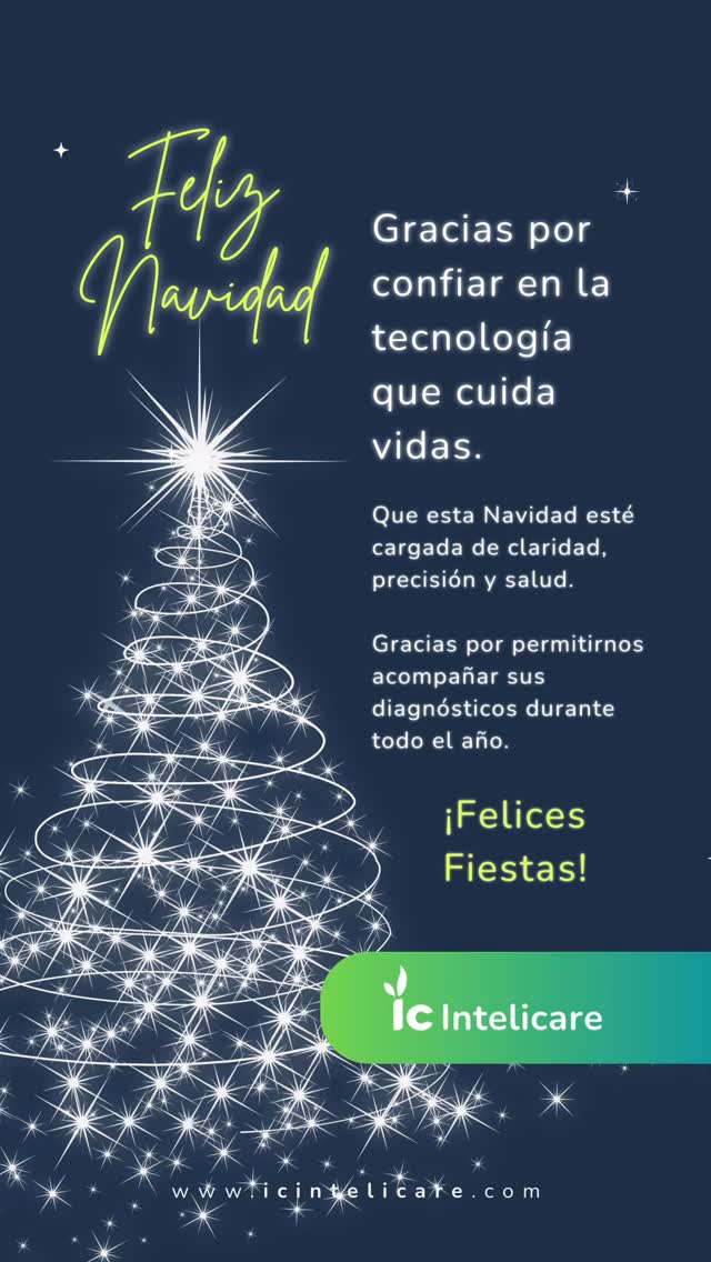 Conectamos personas, tecnología y diagnósticos… para cuidar lo más valioso: la salud.
💚¡Gracias por otro año juntos!
🎄Felices fiestas les desea IC Intelicare
#icintelicare #feliznavidad