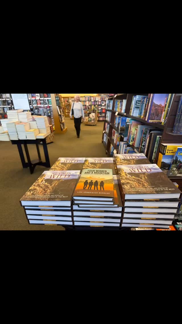 Get your copy now, Barnes and Nobel Reno has inventory! Four Women and a Mountain, Legends and Legacies of the Sierra live copies. #barnesandnobel #fourwomenandamontain_