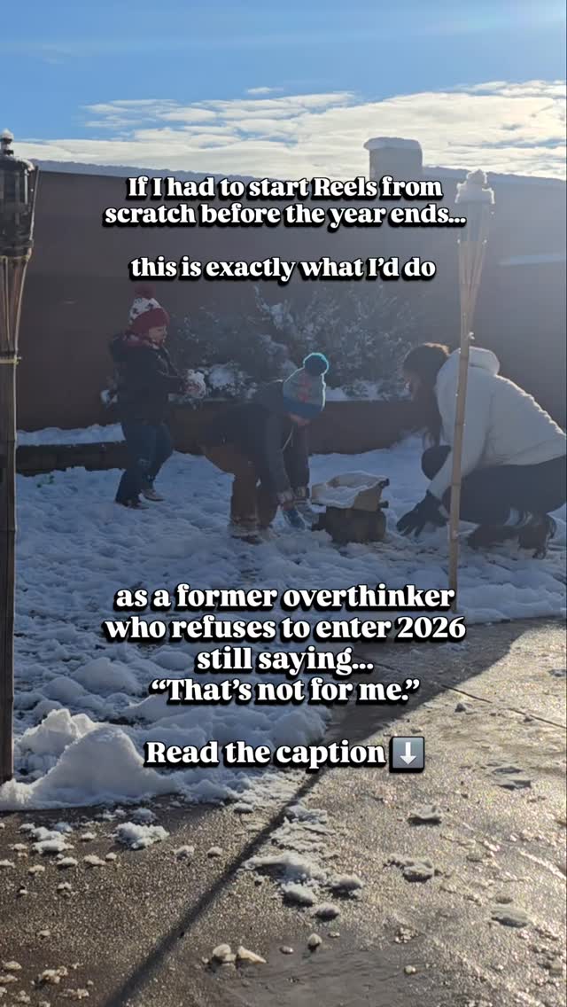 You have to start by dropping the limiting beliefs.
“This isn’t for me.”
“I could never be successful at that.”
“I’m just not a ‘Reels person.’”
Start there.
The truth? Social media isn’t just for influencers.
It’s a tool. And it can benefit every business when you use it with intention.
If I had to start creating Reels before the year ends, here’s exactly what I’d do:
1️⃣ Let go of the fear and “not for me” mindset
Reels aren’t about being perfect, loud, or ultra extroverted.
They’re about connection. You’re allowed to learn as you go.
2️⃣ Start recording the ordinary
B-roll is your best friend.
Family moments, behind-the-scenes, your workday, coffee runs, school pickup—
those are the clips that help people relate to you and feel seen.
3️⃣ Stop chasing trends. Start building a message.
Trends fade. Your message doesn’t.
Ask yourself:
Who am I talking to?
What are they struggling with?
How can I help them?
What is it really like to work with me or use my product?
Build content around those answers.
4️⃣ Get support so you’re not doing this alone
Starting something new can feel overwhelming.
Having a game plan changes everything.
That’s why I created Reels RX:
💊 Your weekly prescription for confident, on-brand Reels:
Video suggestions & concepts
Trending audio ideas
Hooks and caption prompts
Strategy rooted in your brand and goals
My clients have seen:
✨ Thousands of views on new Reels
✨ Reach up by over 100%
✨ New leads sliding into their DMs
It’s not full-time management…
but it’s the next best thing to get your socials leveled up without spending hours scrolling for ideas.
If you don’t want to enter 2026 still saying “Reels just aren’t for me,”
this is your sign.
📩 DM RX and I’ll send you the details.
.
.
#socialmediastrategy #smallbusinessgrowth #instagramforbusiness #nmentrepeneurs #socialmediamarketing #supportlocalnm #newmexicoentrepreneurs #abqbusinessowners #marketinginnewmexico #abqbizowners #mompreneurlife