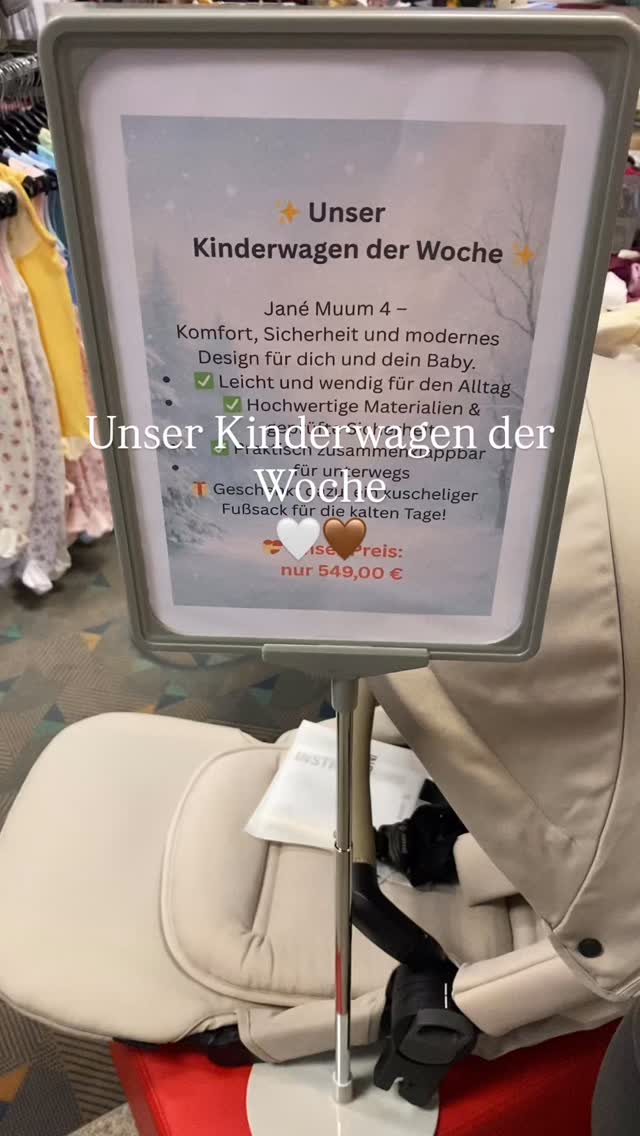 ❄️Unser Kinderwagen der Woche❄️
Der Jané Muum 4 - leicht, sicher, stilvoll.
🎁mit kuscheligenm Fußsack geschenkt
💝Nur 549,00 €
👉🏻 jetzt im Babyhaus Dessau entdecken!
📍Antoinettenstrasse 37, 06844 Dessau-Roßlau
🗓️Solange der Vorrat reicht!
#BabyhauseDessau#winterbaby #kinderwagendeal #janemuum4 #fußsackgeschenkt#babyerstausstattung #elternzeit #babyglück #dessau #familienliebe #babybedarf #winterspaziergang #herzenssache