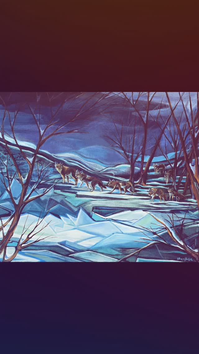 The inspiration behind one of my newer paintings called "Coyotes On Ice". My rescue dog, Misty Moon, passed on several years ago. She and I used to love sitting out in the evening, as the sun had just set, watching the coyotes come out from the trees across the river and start walking down the ice in the faint light. Misty loved the snow and ice and our fishing adventures. Some dogs feel like they never have left your side, that is my Misty Moon.
#newhampshireartist #newhampshireoutdoors #riverlife #mansbestfriend🐾 #coyotes