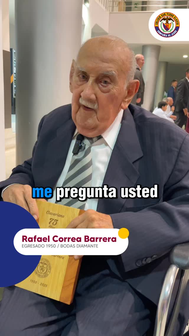 ✨ Un legado que inspira ✨
En nuestra ceremonia de grados 2025 tuvimos el honor de recibir al señor Rafael Correa, egresado de 1950, y celebrar sus #BodasDiamante. Su testimonio nos recordó la huella profunda que deja ser Claveriano: un corazón al servicio, una vida guiada por la excelencia humana y el compromiso con una sociedad más justa. 🙌💛
👉 Te invitamos a escuchar su testimonio y sentir el orgullo de #SerClaveriano. 🎥💬
#OrgulloClaveriano #SerClaverianoEsLaClave #LegadoClaveriano