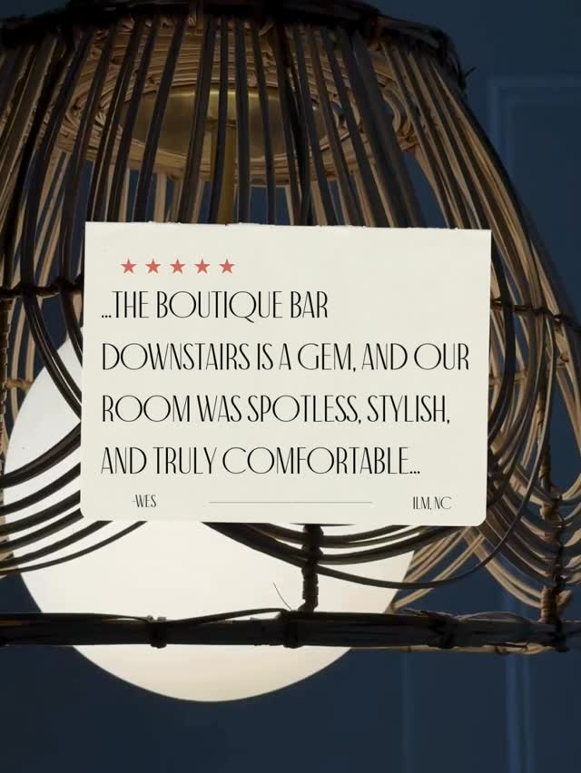 "We stayed for two nights and didn’t want to leave. This place is full of warmth and charm — creaky wood floors, cozy character, and a view of twinkle lights and fire pits that made evenings feel magical. We felt safe, cared for, and finally able to exhale.
The location is unbeatable steps from incredible restaurants and the best of downtown Wilmington, with easy parking and a personal touch (our door lock was even custom-set for us). The boutique bar downstairs is a gem, and our room was spotless, stylish, and truly comfortable.
If you’re looking for a memorable Wilmington stay, don’t overthink it, book here. You’ll thank yourself later." - WES
Thank you Wes for the kind review. We are thankful for every guest that stays with us #FrontStreetInn #HistoricInns #WilmingtonNC #BoutiqueStay #CozyTravel #TravelInspired