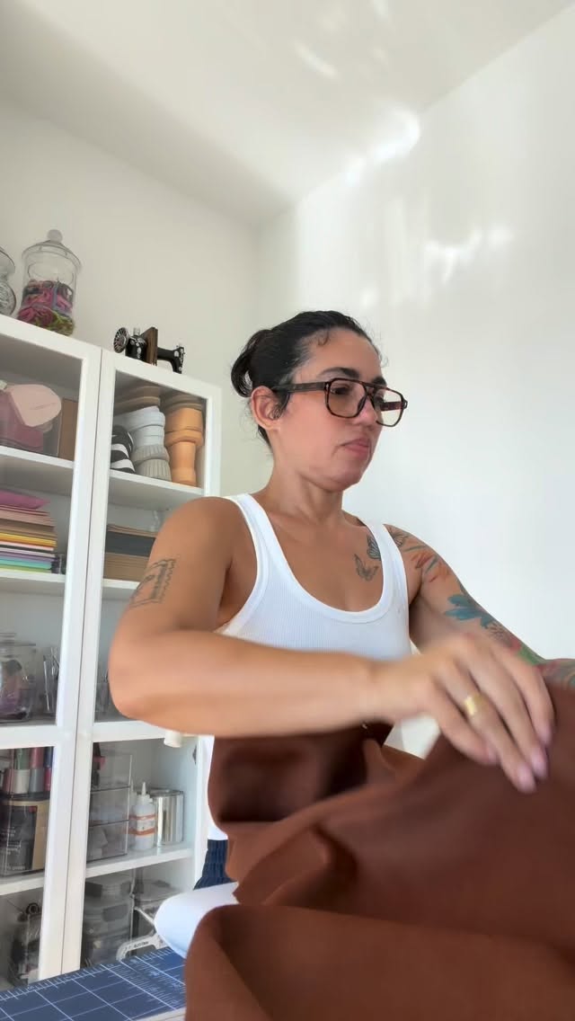 Sewing a heavy ass, long coat 😩 The struggle is real 😂 #iykyk