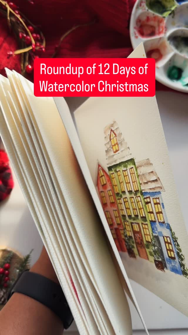 Roundup of all the watercolor illustrations from the 12 days of Watercolor Christmas course - class link in bio ✨
Do you have a favourite? I m torn between the snowglobe and the Christmas town but I had a blast painting all of them! Wishing you a creative day ahead✨❤️
.
.
.
.
.
#watercolorpainting #watercolorlessons #christmastime #christmasideas #greetingcards #watercolorillustration #illustration