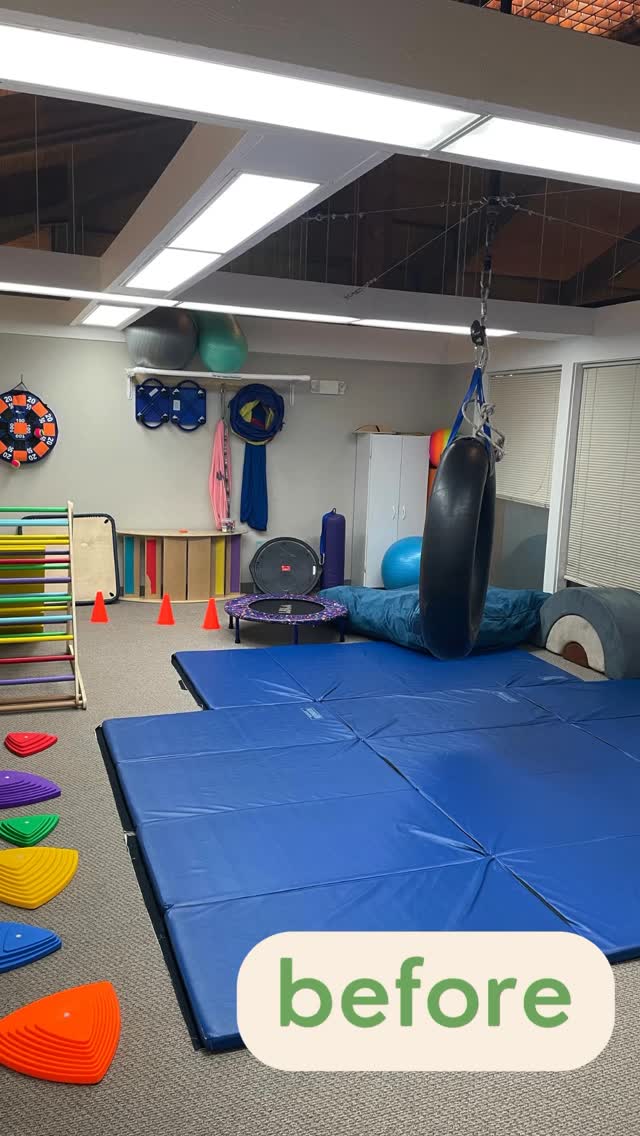 ✨ Sensory Gym Update Reveal! ✨
We’ve officially upgraded from a single-point suspension to a multi-point suspension frame—which means more movement, more variety, and more individualized sensory input for our patients.
Paired with a whole lot of new swings and sensory materials, our gym is now even better equipped to support regulation, motor planning, and engagement across sessions.
We also got to spend a full day in a hands-on sensorimotor workshop with the King of Swings to ensure we’re using this equipment safely, intentionally, and creatively.
We can’t wait for our patients to experience it!
#PediatricTherapy #PediatricOT #PediatricSLP #OTClinic #TherapyGym