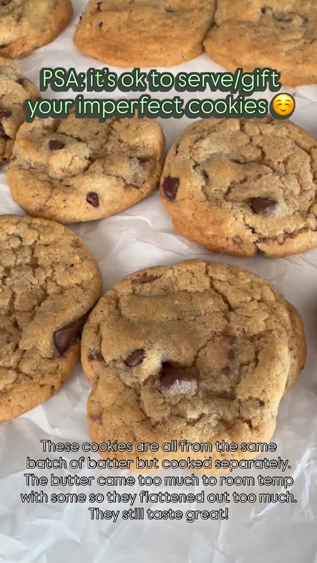 This is your friendly reminder that even if your cookies don’t LOOK the best, it’s still ok to serve/gift them to others as long as you’re happy with the taste 😋