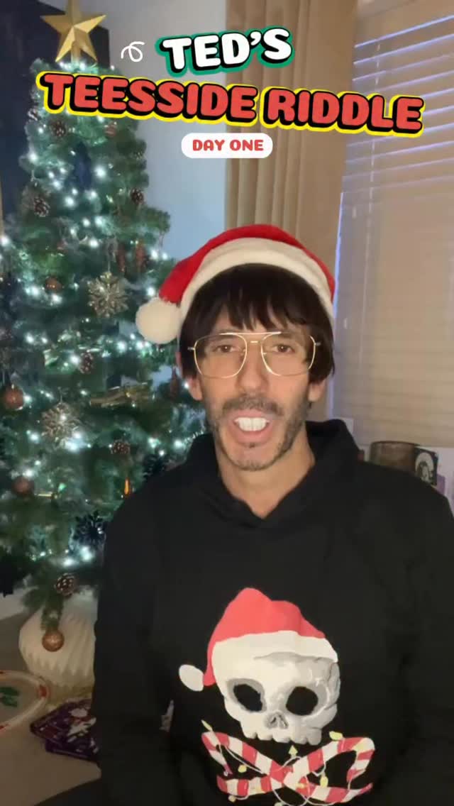 Ted’s Teesside Riddle - Day 1.
Can you guess who the famous Teessider is?
Comment below 👇
#Teesside #Middlesbrough #christmasriddles #teessideriddles #famous #riddles #chistmas