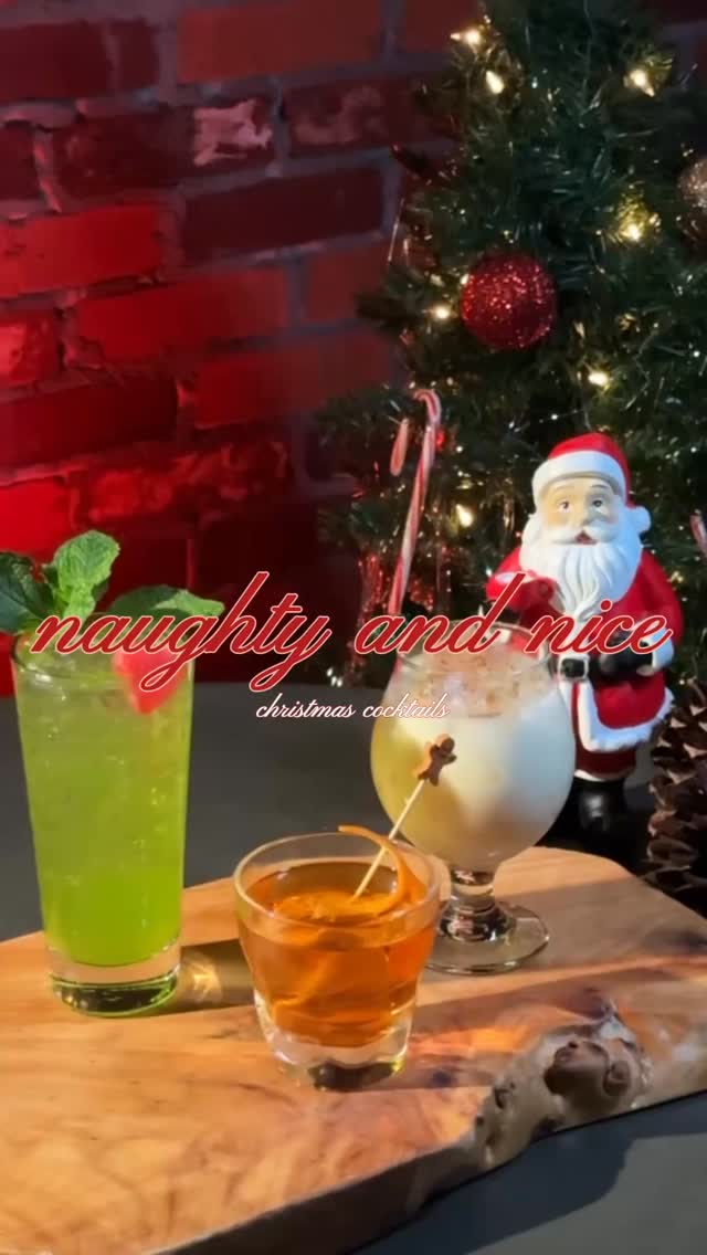 get a little naughty or nice this season🍸💚 come sip our holiday cocktails before they’re....