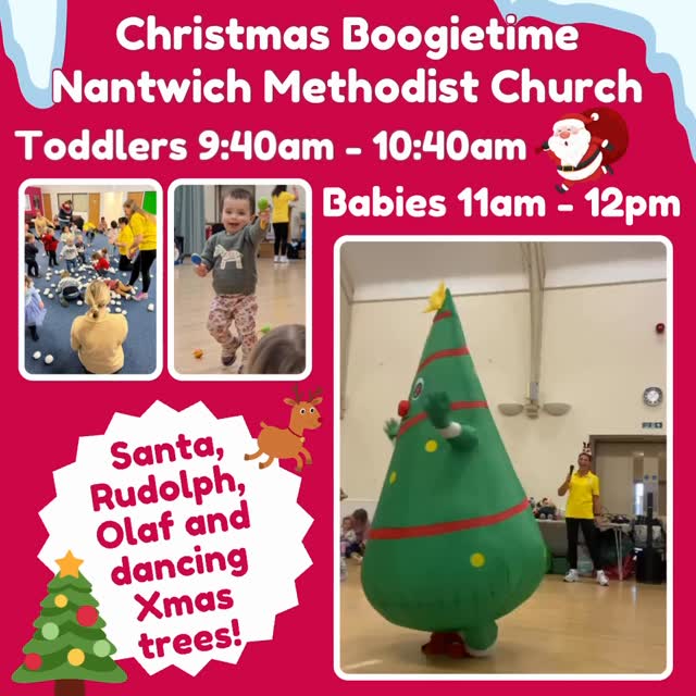 Christmas Boogietime at Nantwich
Toddlers session is Fully Booked (please do not turn up if you have not booked as we won’t have enough gift bags or kit)
Spaces on our baby session (3 mths to confident walking)
Book here https://www.mybabytime.com/service-page/nantwich-christmas-boogietime-baby?referral=service_list_widget
#mybabytime #nantwich #boogietime