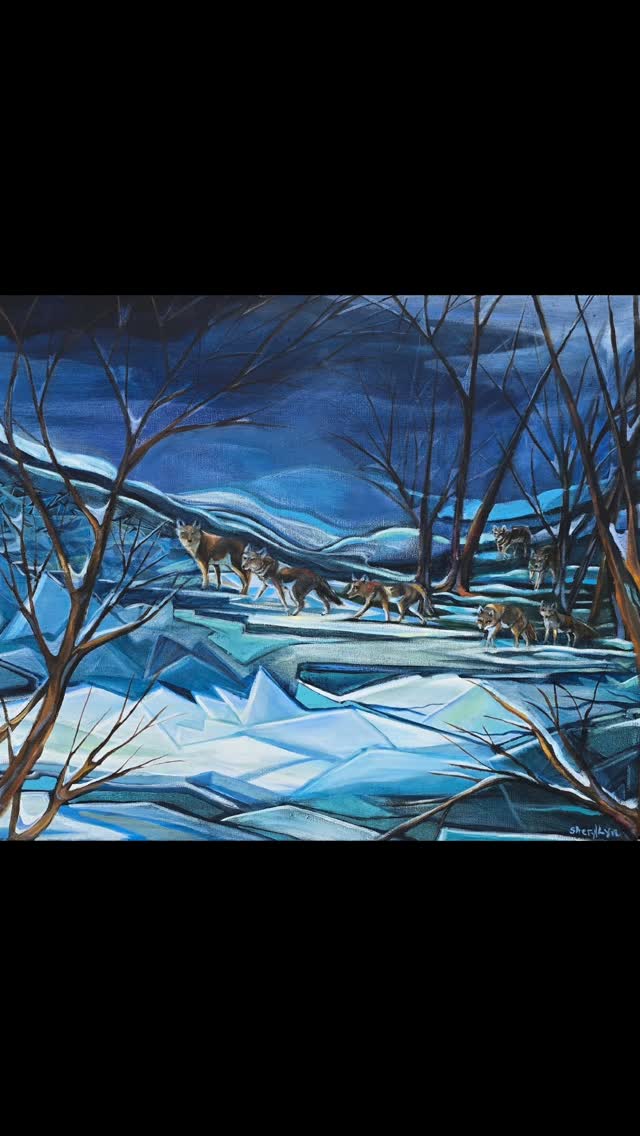 The inspiration behind one of my newer paintings called "Coyotes On Ice". My rescue dog, Misty Moon, passed on several years ago. She and I used to love sitting out in the evening, as the sun had just set, watching the coyotes come out from the trees across the river and start walking down the ice in the faint light. Misty loved the snow and ice and our fishing adventures. Some dogs feel like they never have left your side, that is my Misty Moon.
#newhampshireartist #newhampshireoutdoors #riverlife #mansbestfriend🐾 #coyotes