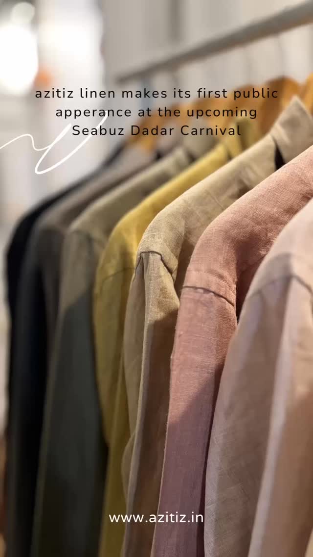 We are stepping out to make our first public apperance at the upcoming Seabuzz Dadar Carnival.🎊
Azitiz linen a 100% Pure Only Linen Wear brand for men & women making everyday essentials to relaxed statement pieces for him and her is at the Seabuzz Dadar Carnival !
Touch the fabric. Try the the fit. Feel our Linen.
Come meet us at
Stall No: H
On: 19th December from 4:00pm to 10:00pm
20&21st December 10:00am to 10:00pm
At: BMC Ground, Opp Chatrapati Shivaji
Maharaj Park, Dadar
See you there !!!
#seabuzzdadarcarnivalcomingsoon #weloveshopping#purelinenwear