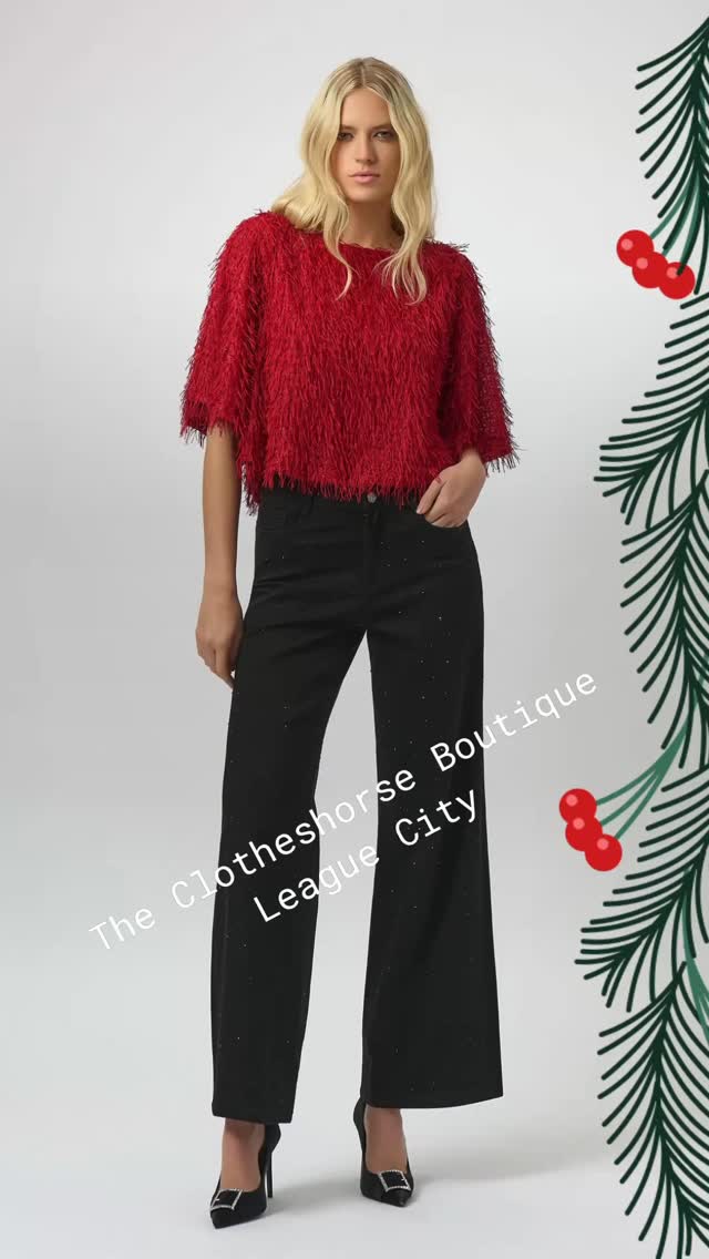 Party looks from head to mistletoe!
#josephribkoff #holidaystyle #letsparty #cheers #datenight #sparkleandshine #boutique #leaguecity #shoptheclotheshorse