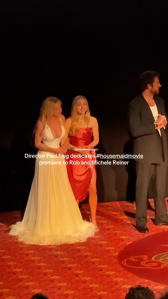 Director @paulfeig dedicated @housemaidmovie premiere to Rob and Michele Reiner 🤍🕊️ #PSS
🎥 @imluisarodriguez