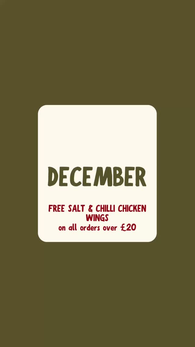 🎄🔥 DAY 9 — SALT & CHILLI CHICKEN WINGS 🎁
A Papa’s Wok favourite is FREE today! Enjoy FREE Salt & Chilli Chicken Wings when you spend over £20 😍🥡
Smoky, crispy, irresistible.
🗓️ open from 5pm-10pm (Mon to Sat)
📞 order now ➜ 01908 227288
chinese takeaway in milton keynes | wolverton | foodie | places to eat milton keynes | hong kong food milton keynes | restaurant wolverton | food delivery milton keynes
#miltonkeynestakeaway #miltonkeynessmallbusiness #miltonkeyneschinese #miltonkeyneschinesetakeaway #miltonkeynesfood miltonkeynesfoodies wolvertonfood chinesetakeaway miltonkeynesfoodie miltonkeynesfoodscene miltonkeynesfoodblogger miltonkeynesfooddelivery wolvertonfoodies foodiesofinstagram chinesefood foodielondon foodstagram instafood foodpic delicious foodoftheday foodpics hongkongfooduk miltonkeynes chinesefoodlover wolvertoneats