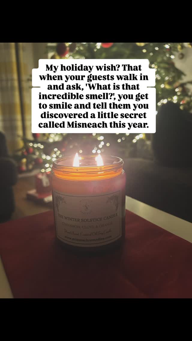 My holiday wish? ✨
That when your guests walk in, kick off their shoes, and immediately ask, “What is that incredible smell?”—you get to smile and tell them you discovered a little secret called Misneach this year.
There’s something so special about being the one who finds the “hidden gem” small business. I have found so many this year. Misneach is more than just essential oils; it’s about creating those core memories with the people you love, wrapped in a scent they’ll always associate with your home and a feeling. 🕯️🌿
Thank you for supporting my small business dream this festive season. It means the world.
Shop our winter collection at the link in my bio. 🔗
Or find me at Stroud Gift Market, Thursday, 18th December or Farmers Market, Tuesday, 23rd December.
Local delivery and collection up until 23rd December
Final postage - 19th December.