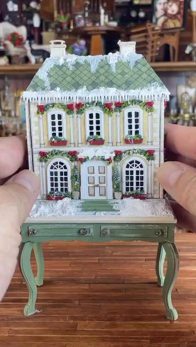 This awesome piece was designed by the very talented @robinbetterley and was part of an estate sale I hosted early last year. A piece like this certainly helps to bring out the holiday spirit! #Christmas #Dollhouse #Wow.