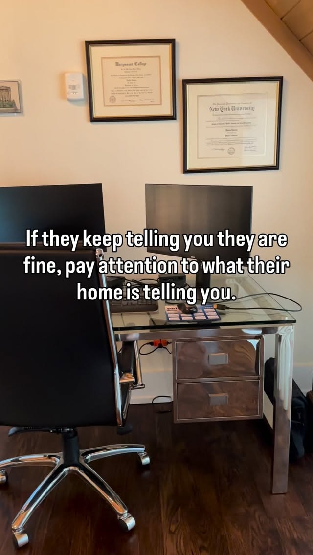 Your parents may say they are fine. Their home may be telling a completely different story.
Here are three signs it might be time to step in gently:
1️⃣ Home maintenance is slipping
Burned out bulbs, piles of mail, or tasks they used to handle instantly now sitting untouched.
2️⃣ Safety issues are popping up
Throw rugs, cluttered hallways, difficulty with stairs, or that quiet moment when you saw them lose their balance.
3️⃣ Their world is shrinking
They are going out less, seeing fewer people, and keeping routines smaller and quieter than before.
These are not bad signs. They are early indicators that something is changing.
And if they resist help, that is completely normal.
Most of the time it is fear, not stubbornness.
Patient conversations matter. Quiet check ins matter.
You are not taking away control. You are making sure they continue living safely, comfortably, and with dignity.
If your family is starting to talk about next steps, whether that means staying in place with support or exploring options like downsizing or independent living in the Chicagoland area, I can help you navigate it with clarity and calm.
If you want a guide to help you become more informed about senior living, comment SENIOR.