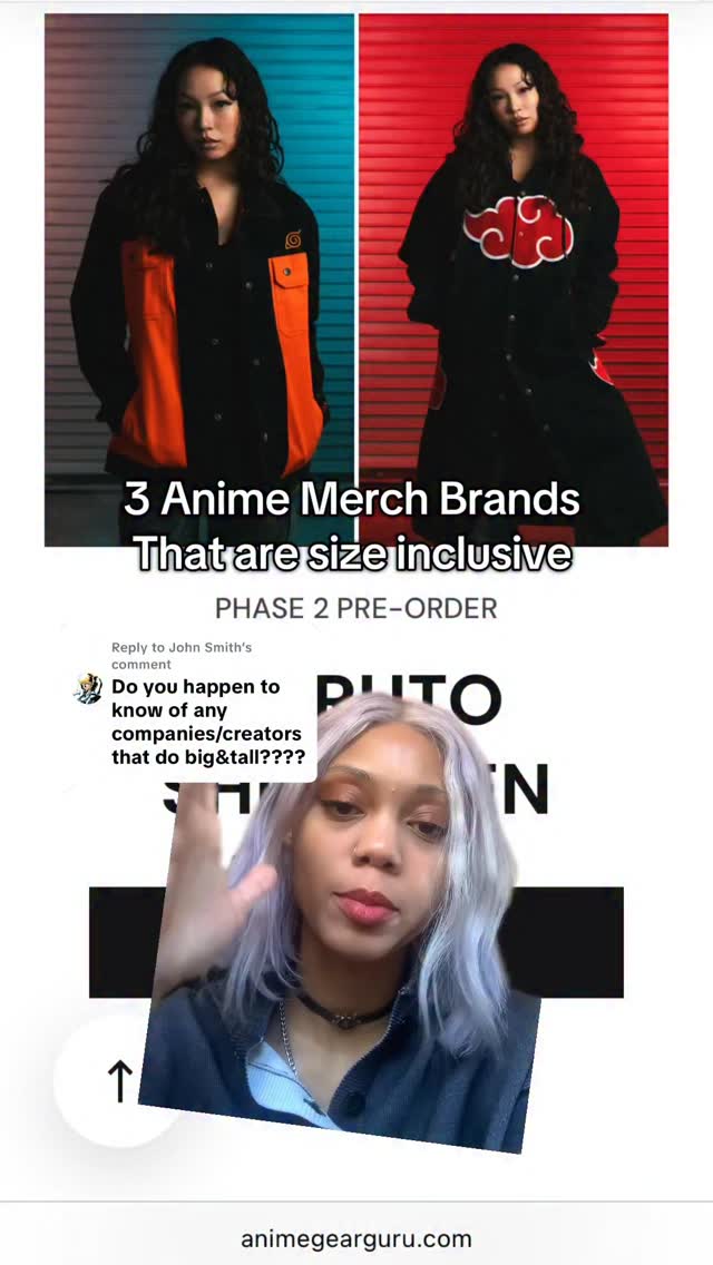 Here’s some size inclusive brands for anime merch.
@animegearguru
@tooluckymerch
@kikisattire