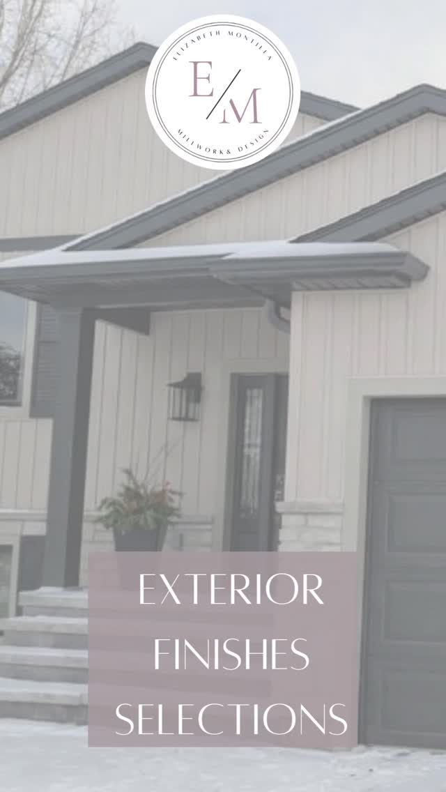 Curb appeal isn’t an afterthought — it’s the first impression.
As part of my services, I carefully select exterior finishes just as intentionally as the interior. From trim, eavestroughs, shutters, stone, and vinyl, every detail is considered. I also provide multiple finish options within the renderings, so clients can clearly visualize how their home will look before a single decision is finalized.
Because a beautiful home should feel just as right when you pull into the driveway as it does when you walk through the front door.