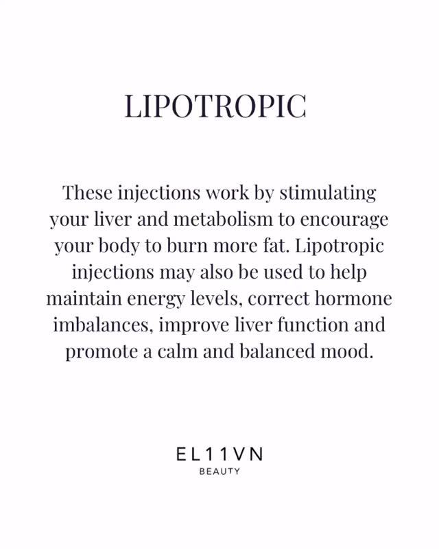 ✨ JANUARY RESET ✨
✨ LIPOTROPIC INJECTIONS ✨
Start the new year feeling lighter, more energized, and balanced from the inside out.
Did you know that Lipotropic injections support your body’s natural fat metabolism by stimulating liver function and helping convert fat into usable energy.
They’re often used to:
🤍 Support fat metabolism
🤍 Enhance energy levels
🤍 Support liver health
🤍 Assist with hormone balance
🤍 Promote a calm, balanced mood
An ideal addition to your wellness or weight-management journey — especially after the holidays. 🎄
✨ JANUARY PROMO SPECIAL ✨
A limited-time January promotion is available. Contact me directly to discuss details and eligibility. **IT ALL BEGINS WEEK OF JANUARY 5TH, 2026!!!
📍 Provided by trained medical professionals at EL11vn Beauty
📆 Appointments are limited
—
Nurse Melanie 👩🏼⚕️💉
EL11VN Beauty