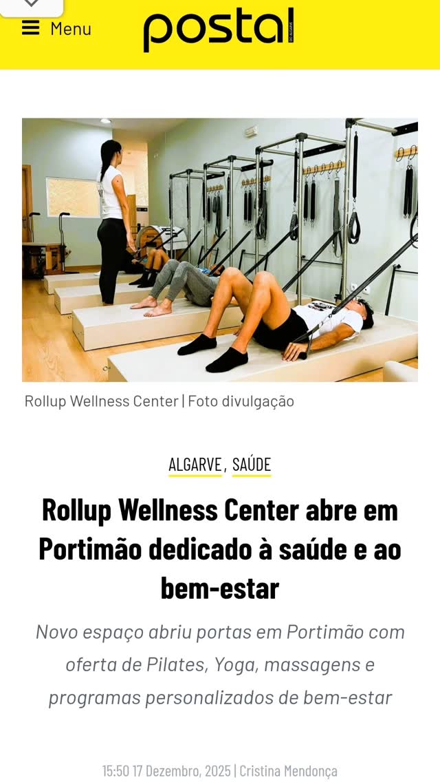 O Rollup Wellness Center já abriu portas e promete ser o novo refúgio para cuidar do corpo, da mente e do espírito 😌🧘♀️💆♂️
Porque bem-estar também é sentir-se feliz todos os dias 💚
Agradecemos ao @postal_pt a publicação! 🙏🏻
#BoaEnergia #BemEstar #Felicidade #Portimão #VidaSaudável #Wellness #pilatesparatodos #yogaalgarveportugal
