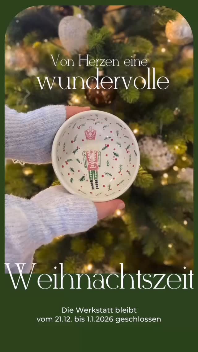 Wir wünschen dir eine wundervolle Weihnachtszeit voller Wärme und Lachen.
Erholsame und besinnliche Momente mit deinenLiebsten.
🎄💖💫
Für das kommende Jahr viel Mut für Neues, Zuversicht und glückliche Tage!
Von Herzen deine Christina & Alexandra
#Weihnachtsgeschenkezürich#werk2go#mitliebegemacht#keramikbemalen#keramikmalen