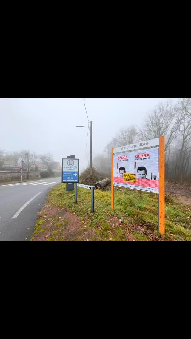 @gerra_laurent 24/01/2026 Parc des Expositions @villedechalon
#streetcomdiffusion #affichage #collage #affiche #communication