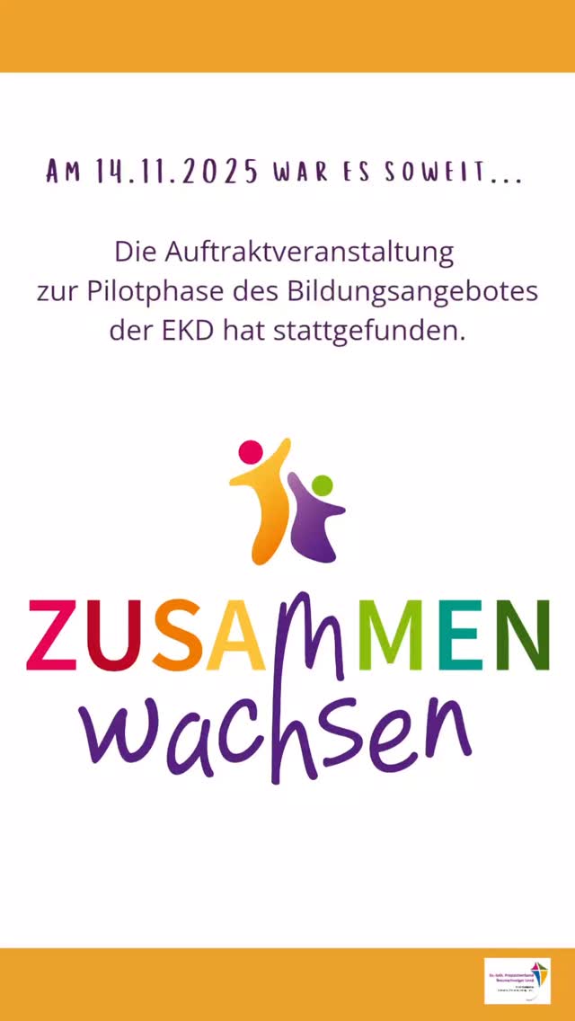 ZusammenWachsen - Zeit teilen, Familie leben, Miteinander gestalten
Im kommenden Jahr beteiligen sich 7 unserer Einrichtung an der Pilotphase von "ZusammenWachsen", einem Bildungsangebot der EKD für Familien mit Kinder von 3 bis 6 Jahren.
Im November hat die Auftaktveranstaltung dazu stattgefunden. Die Kirchengemeinden haben sich gemeinsam mit den Vertretern aus unseren Kitas über die Planung des Projektes ausgetauscht. Begleitet wurden sie von Frau Dr. Lorgeoux (EKD), die sie in der Pilotphase begleitet.
"ZusammenWachsen" - In enger Zusammenarbeit zwischen den Kitas und den Kirchengemeinden entstehen neue Räume für Begegnungen, Austausch und gemeinsames Nachdenken über Fragen des Lebens und des Glaubens. Begleitet von multiprofessionellen Teams gestalten Kitas und Gemeinden das Angebot gemeinsam und stärken auf diese Weise Familien, Vielfalt und gegenseitigen Respekt.
Wir als Kita-Verband ist stolz, Teil dieses Pilotprojektes zu sein und bedanken uns bei Frau Dr. Lorgeoux und der EKD für die vertrauensvolle Kooperation.
#flugrichtungzukunft #ZusammenWachsen #kitaverbandhevokoe